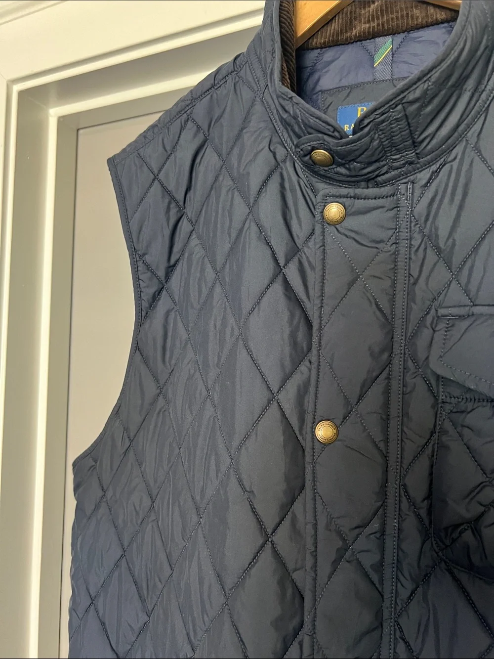 Polo by Ralph Lauren Navy Diamond-Quilted Men's Vest Size XL